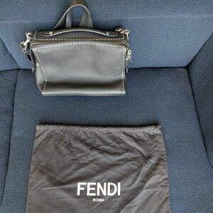 FENDI SELLERIA numbered classic travel bag in black signature Selleria leather